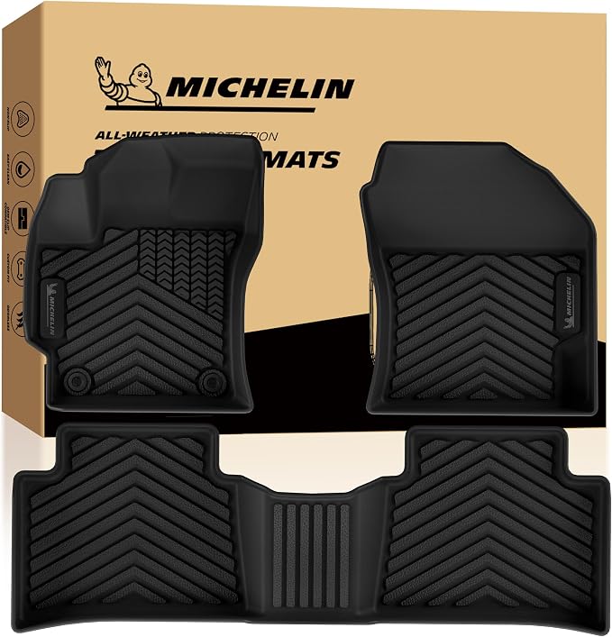 Michelin Vehicle Mats, All-Weather TPE Custom Fit Liner for 2020-2026 Toyota Corolla Sedan (3 Piece), Not for Cross & Hatchback & AWD, Premier