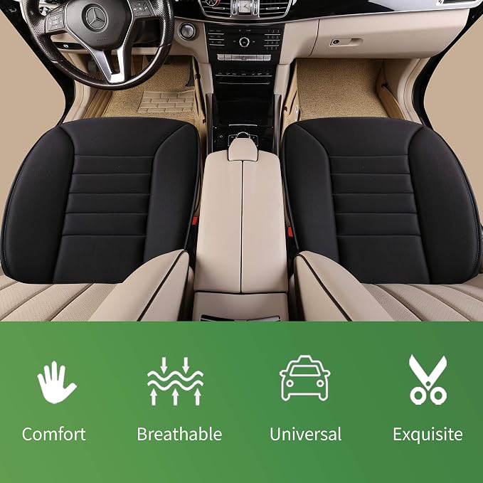 Lofty Aim Car Seat Cushion for Driving, Memory Foam Driver Seat Cushion | Car Seat Cushion for Long Driving, Automotive Seat Cushion for Pain Relief, Car Seat Pillow Fits Most Vehicles, Office, Black