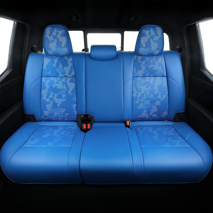 Leather Seat Covers Custom Fit for Tacoma Gen 4th (2024-2026) Double Cab | Custom Fit for SR, SR5, TRD PreRunner, TRD Sport, TRD Off-Road, Limited, Trailhunter - Fully Covered - Fit Like a Glove