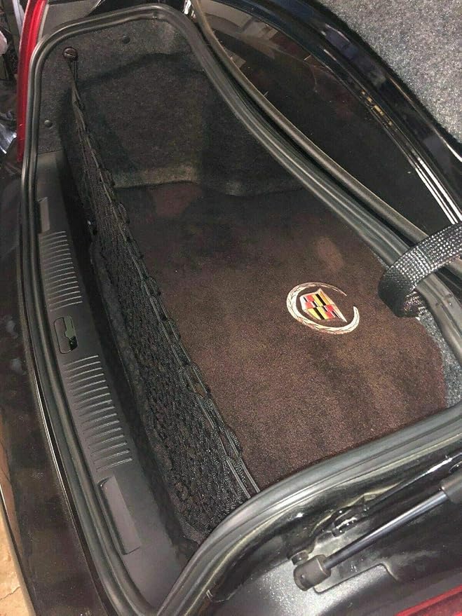 Trunk Organizer for Cadillac CTS (Coupe Sedan ONLY) 2003-2014 – Mesh Car Trunk Organizer – Cargo Net for Coupe, Sedans – Nylon Mesh Netting – Compatible with Cadillac CTS