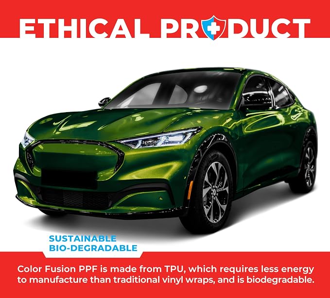 ColorFusion PPF by VViViD, Gloss Urban Green Dry Apply PPF Vinyl Car Wrap Roll 20ft x 5ft