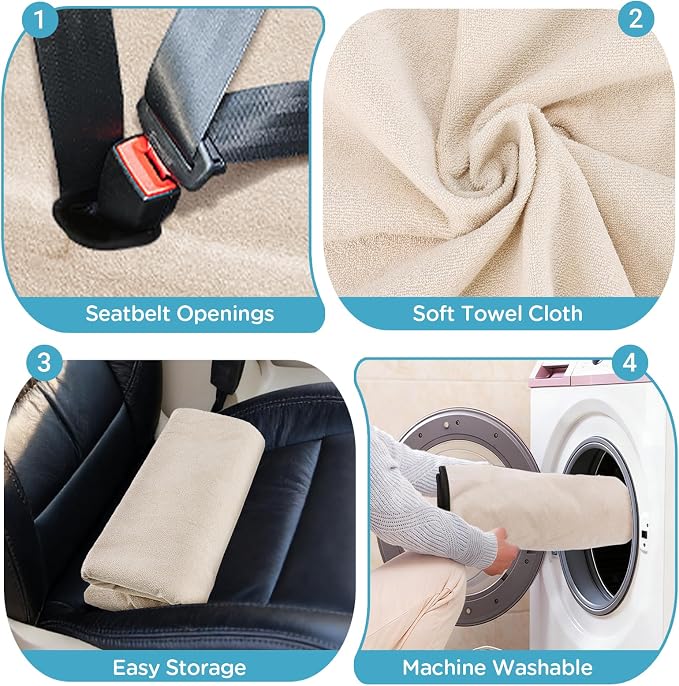 Back Seat Cover Waterpoof Rear Bench Towel Seat Cover for Gym Swimming Surfing Running, Non-Slip Rear Seat Protector Ufor Universal Anti-Slip Car Truck SUV Seat (Bench Tan)
