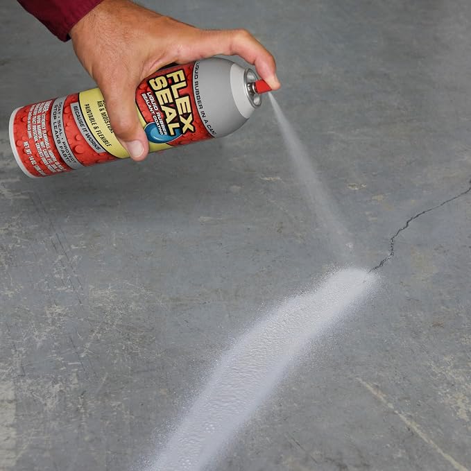 Flex Seal, 14 oz, 4-Pack, White, Stop Leaks Instantly, Waterproof Rubber Spray On Sealant Coating, Perfect for Gutters, Wood, RV, Campers, Roof Repair, Skylights, Windows, and More