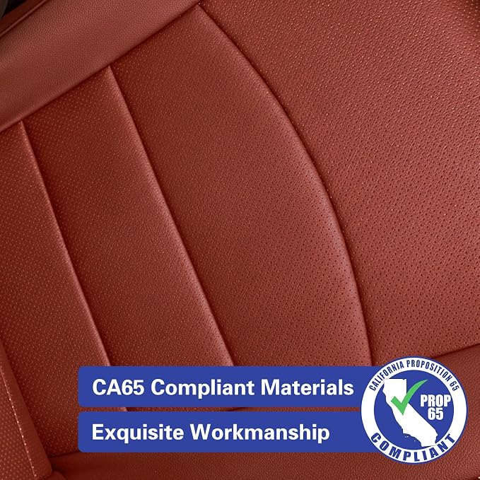EKR Car Seat Covers Custom Fit for Toyota 4Runner(5 Seats) Full Set | for Toyota 4Runner 2003-2009(Manual Front Seats)Full Wrap,Airbag Compatible,Waterproof Pet-resistant,Faux Leather(Burgundy)