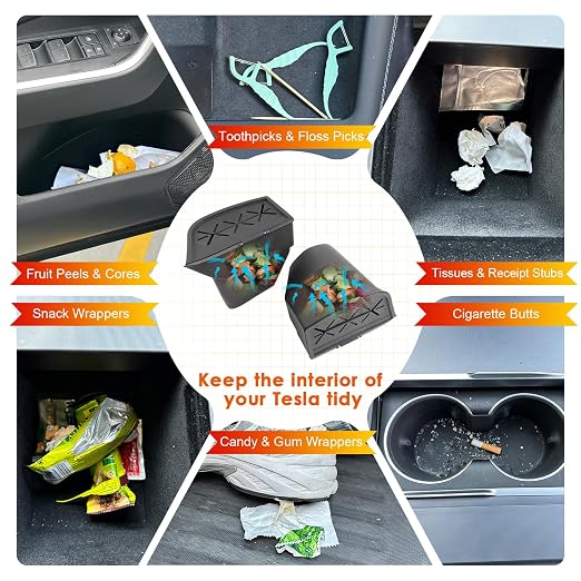 for RAV4 Trash Can for 2026 Toyota RAV4 Small Car Trash Bin for 6th Gen RAV 4 Driver Side Front Door Pocket Trash Garbage Bin w/Lid for 2026 Toyota RAV4 Accessories
