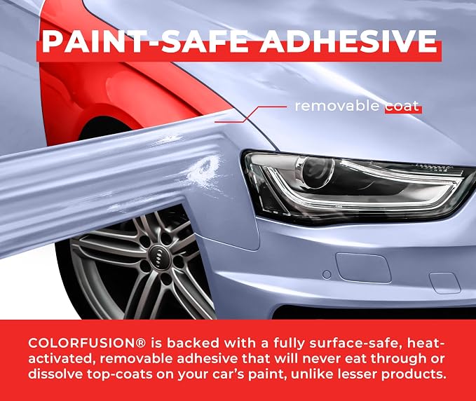 ColorFusion PPF by VViViD, Gloss Ice Blue Dry Apply PPF Vinyl Car Wrap Roll 1.3ft x 5ft