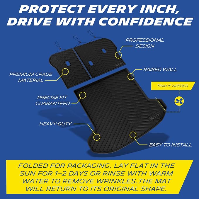 Michelin Vehicle Mats, Premier Series All-Weather TPE Custom Fit Liner for 2023-2026 Kia Sportage Gas, Not Fit Hybrid/PHEV