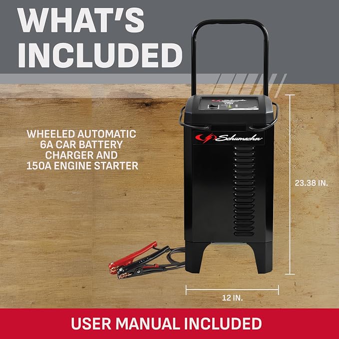 Schumacher Electric Wheeled 6A Car Battery Charger & Maintainer – SC1364
