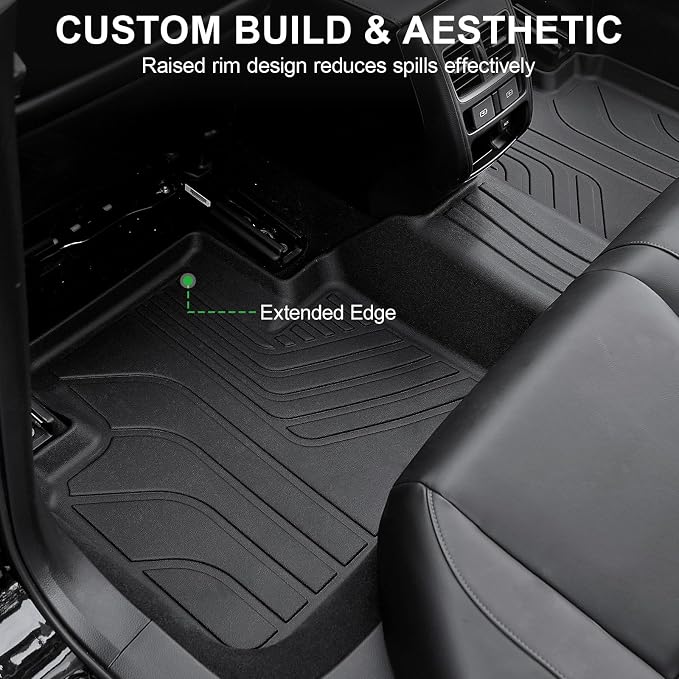 Floor Mats for 2018-2022 Honda Accord (Gas & Hybrid Models), TPE All Weather Durable Floor Liners Door Sill Guards for Honda Accord Accessories