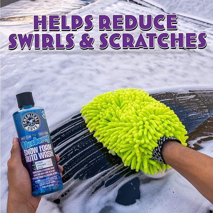 Chemical Guys, Blueberry Snow Foam Car Wash Soap for Foam Cannons, 64 oz | High-foaming pH-balanced suds for cannons, guns or buckets, gentle on wax and coatings