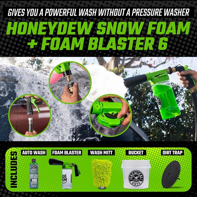 Chemical Guys, 14-Piece Arsenal Builder Car Wash Kit with Foam Blaster 6 | Foam Blaster, bucket, towels, soaps and waxes in one set, works with a garden hose, a gift-ready starter kit