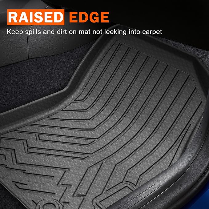 KUST Floor Mats Set for 2025-2026 Kia K4 Sedan Accessories | Front Rear Car Mats, Cargo Trunk Mat, All Weather Protection, TPE Rubber, Raised Edge