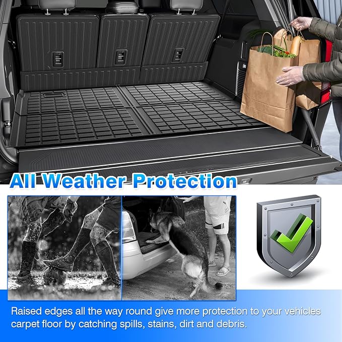 Cartist Floor Mats for Ford Expedition Max 2025 2026 (Only for 8 Seats), All Weather Cargo Liner for Expedition Max Accessories, Heavy Duty Car Mats, Car Accessories