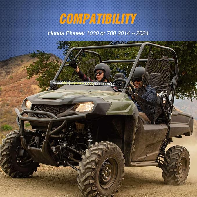 Nilight Light Bar UTV Front Side A Pillar Hood Mounting Brackets for 50-54 inch Lights Pods Compatible with Pioneer 700 1000 2014 2015 2016 2017 2018 2019 2020 2021 2022 2023 2024