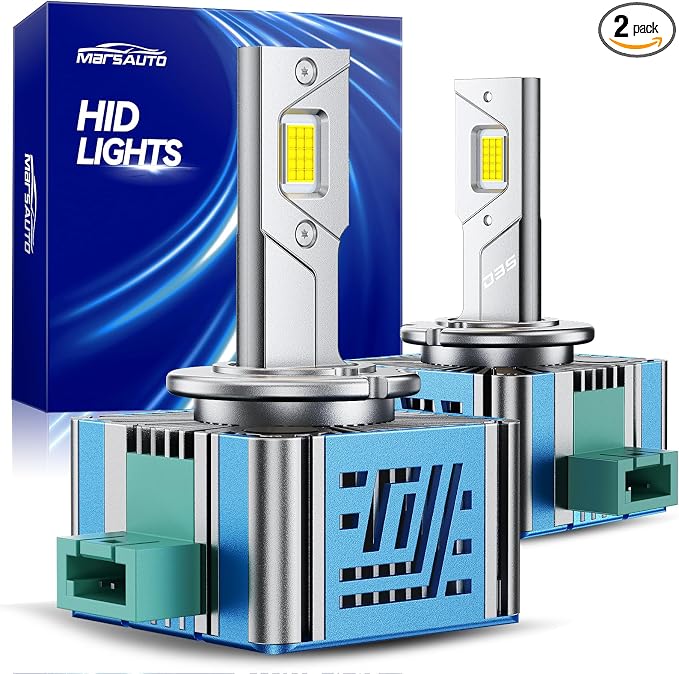 Marsauto D3S D3R HID Bulbs, 800% Brightness, 6000K White for 66340 42403 42302 (42403C1) HID Xenon Bulb, Plug and Play, Pack of 2
