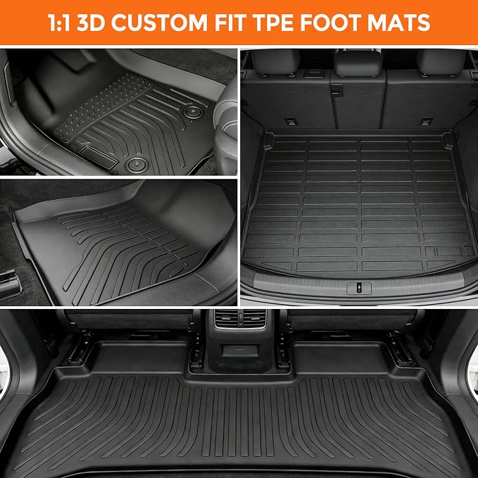 Floor Mats for Chevrolet Chevy Trailblazer FWD 2021-2026 | (Only Fit for Cargo in Upper Deck Position, Not for AWD), Heavy Duty TPE All Weather Protection (Floor Mats & Cargo Liner)