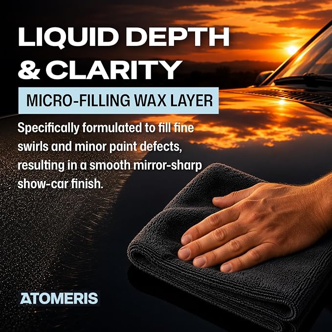 ATOMERIS™ WX-3 Spray Wax for Cars - 16.9 fl oz - Carnauba Polymer-Enhanced Blend - Gloss Enhancing Protection - Fills Micro-Marring