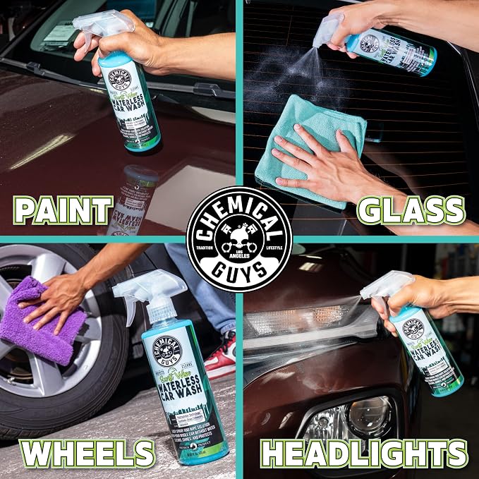 Chemical Guys CWS20916 Swift Wipe Sprayable Waterless Car Wash, Easily Clean - Just Spray & Wipe, Safe for Cars, Trucks, Motorcycles, RVs & More, 16 fl oz (Pack of 2)