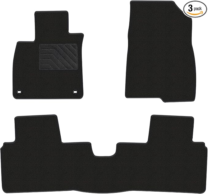 Carpet Floor Mats for Honda Accord 2018-2022 | Custom Fit All Weather Anti-Slip Waterproof Floor Liners - 3pcs