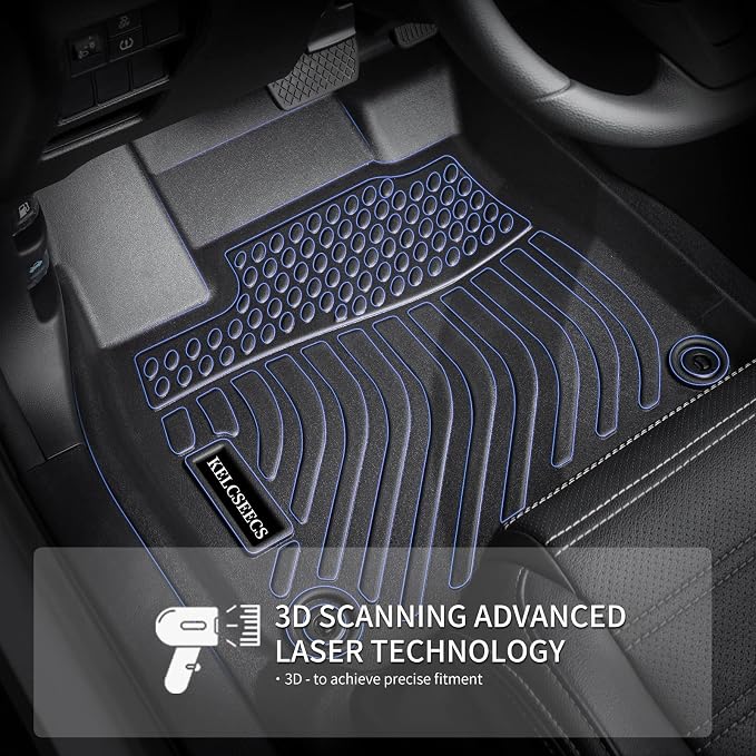 KELCSEECS® Floor Mats & Cargo Liner for Toyota Rav4 Hybrid 2026(Not for Phev,Not for Cargo Area with subwoofer),All Weather Protection Anti-Slip TPE Floor Liners Full Set Rav4 Hybrid Accessories Black