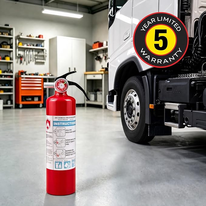 Safewayfire 2.5 lb ABC Dry Chemical Fire Extinguisher, 1-A:10-B:C, 2 Pack | Fire Extinguisher for Home, Kitchen, Workshop, Garage & Commercial Use, Heavy-Duty, Fights Liquid, Gas & Electrical Fires