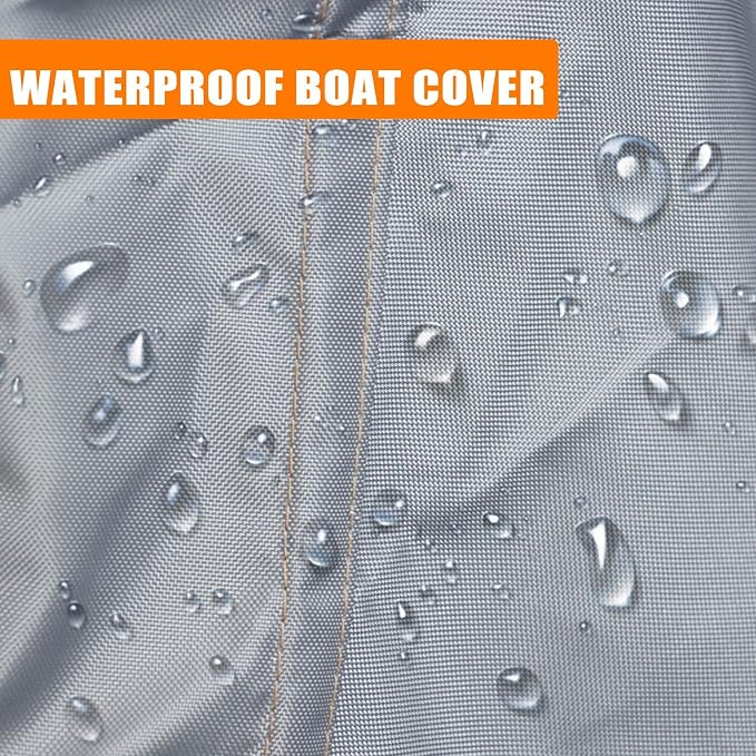 WFLNHB Boat Center Console Cover Heavy Duty 600D Replacement for Carolina Skiff Boston Whaler Bay Pro Wellcraft-Grey