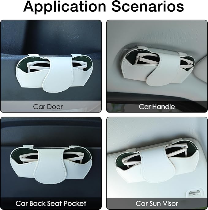 KINIVA Sunglass Clip & Holder, Magnetic Glasses Case for Car Organizer
