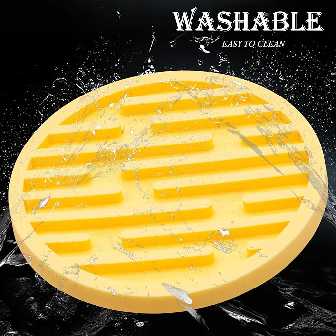 2 Pack Silicone Car Cup Holder Coaster – 2.75 Inch Anti-Slip Drink Coaster, Perfect for Coffee & Beverages – Cute Car Interior Decor for Women & Girls (Yellow)