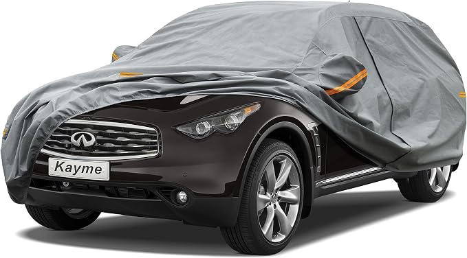 Kayme Heavy Duty SUV Car Cover Custom Fit Infiniti QX4/QX50 (1996-2025) Waterproof All Weather for Automobiles, Full Exterior Covers Sun Rain UV Protection.（Deliver About 3-10 Days）