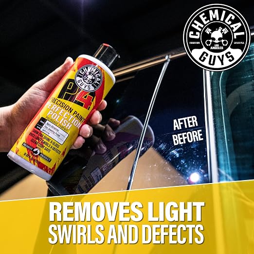 Chemical Guys, C4 & P4 Compound & Polish Paint Correction Kit, 2 x 16 oz | Cut scratches, swirls and towel marks with C4, then refine depth and gloss with P4, safe on clear coat paint