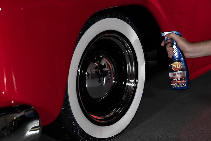 303 Products High Gloss Tire Shine And Protectant - Long Lasting, Water Based Formula - Lasts For Weeks - No Harmful Silicones - Lasts Weeks Not Days, 16 fl. oz. (30395CSR) Packaging May Vary | Water-based tire shine delivers long-lasting gloss without...