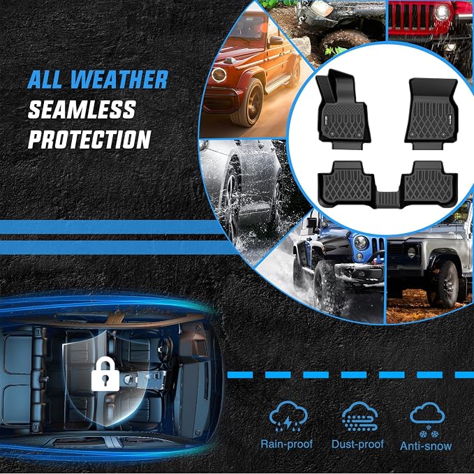 Nilight TPE Floor Mats for BMW X3 2025 2026 All Weather Custom Fit Heavy Duty Floor Liners