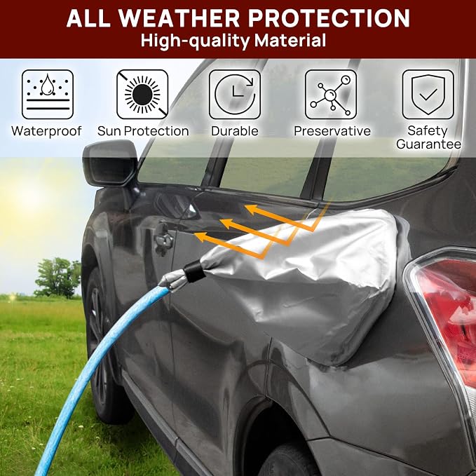 Electric Car Charger Cover, Magnetic Adhesion EV Charger Plug Cover for Most Electric Cars Outdoor Waterproof Sun UV Rain Snow All Weather Protection Electric Car Charging Port Plug Cover (Silver) | Ev cable cover, outdoor waterproof sun uv rain snow, ...