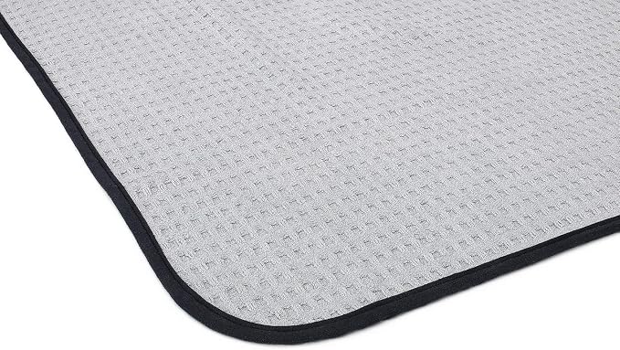 The Rag Company - The Big One - Waffle-Weave Microfiber Drying Towel; Super Absorbent for Car Washes, Detailing, and More; Buttersoft Suede Edges; Scratch-Free, 450GSM, 25in x 40in, Grey (Pack of 2)