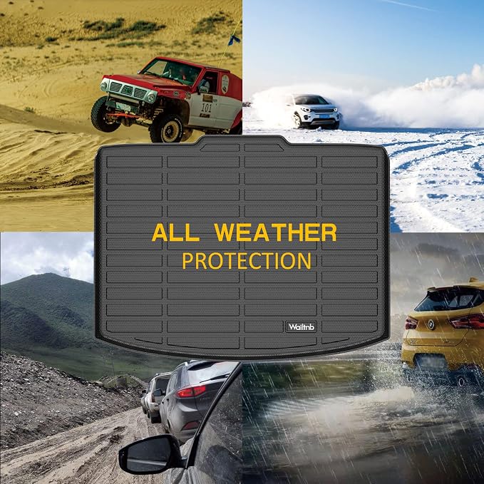 Wailtnb-All Weather Cargo Liner for Chevy Malibu 2016-2025 Custom Fit Car Trunk Mat Waterproof Easy to Clean TPE Cargo Mat Chevrolet Malibu 2016-2025 Accessories Black