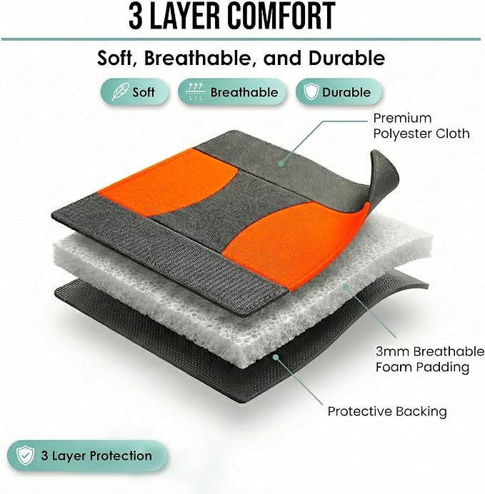 FH Group Car Seat Cover for Back Seat Cloth-Universal Fit Rear Seat Covers for Cars with Solid Bench,Car Seat Protector for Dogs and Kids,Car Interior Accessories for SUV, Sedan and Van Orange