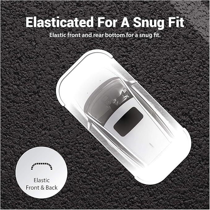 West Lake Car Essential Universal Disposable Clear Plastic Car Cover Suitable for SUV Sedan Mini Van, 24 Feet by 16 Feet Extra Large Size with Elastic Band