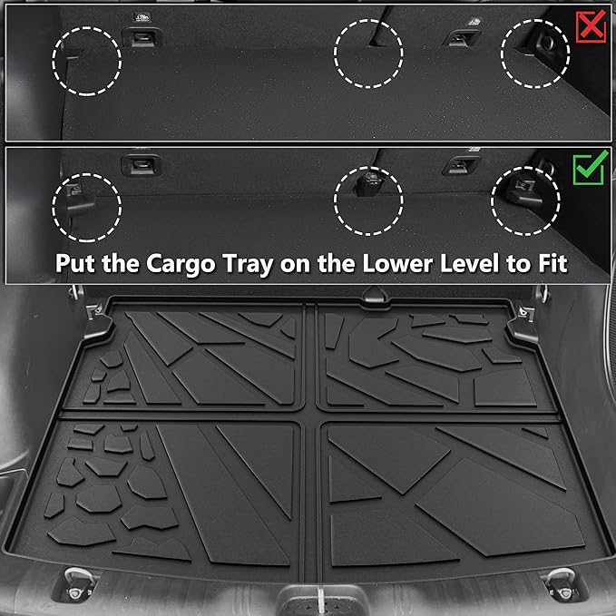 KARPAL Floor Mats & Cargo Liner for 2017-2025 2026 Jeep Compass, All Weather TPE Custom Fit Floor Liners Car Mats Accessories, Front & 2nd Row & Cargo Mat