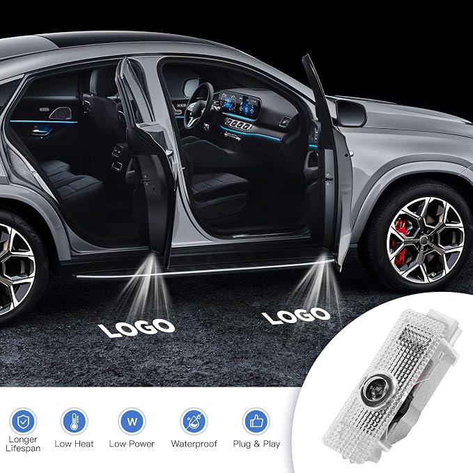 Car Door Lights Logo Projector - [4 Pack] 4K HD Puddle Lights for 1/2/3/4/5/6/7/8/X2/X3/X4/X5/X6/X7/Z4/i3/i4/iX/iX3/iX1 Series