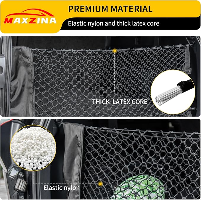 Cargo Net Compatible with 2024 2025 2026 Hyundai Santa Fe Truck Bed Cargo Net 3.12'×1.02' Double Layer Envelope Style Dense Mesh Trunk Organizer for Santa Fe Exterior Accessories