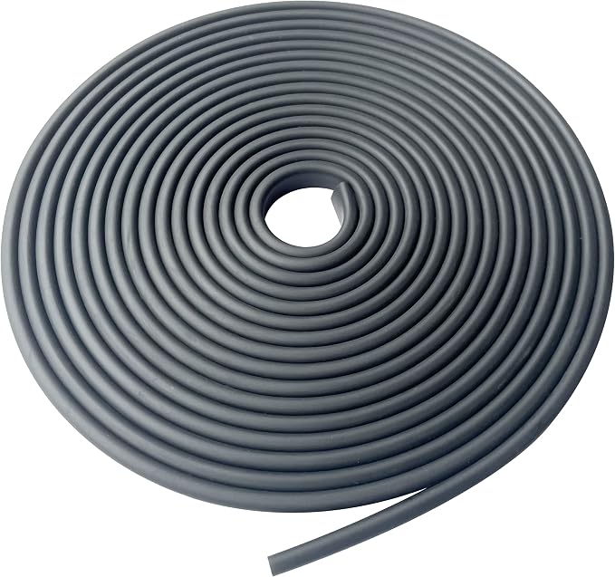 Rubber Edge Trim, 1/4" U Channel Edge Trim, Edge Protector for Plywood, Glasses or Flexiglasses, 1/4 in Flexible U Shaped Gasket, Black Color, Length 20 Ft