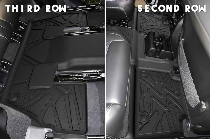 KARPAL Floor Mats & Cargo Liner for 2021-2025 2026 Jeep Grand Cherokee L (6-Seater w/o 2nd Row Center Armrest Only), All Weather TPE Custom Fit Floor Liners Car Mats Accessories