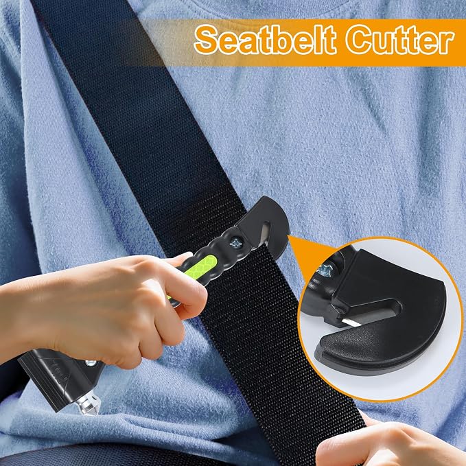 Car Window Breaker Tool, 2-in-1 Emergency Escape Tool with Window Breaker and Seat Belt Cutter, Safety Emergency Car Escape Tool for Car