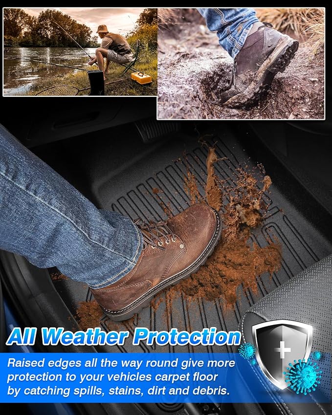 Cartist Floor Mats for Hyundai Kona 2024 2025 2026 (No Electric Model) Limited | N Line | SE | SEL, All Weather Cargo Liner for Kona Accessories, Heavy Duty Car Mats, Car Accessories