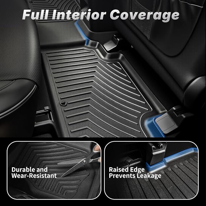 OEDRO Upgraded Custom Floor Mats Fit for 2013-2018 Dodge Ram 1500 Quad Cab, 2019-2024 Dodge Ram 1500 Classic Quad Cab (NOT for New Body), All Weather Front & 2nd Seat Floor Liners
