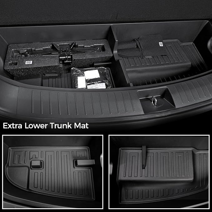 Floor Mats for Hyundai Palisade Gasoline 2026, All Weather Floor Mats Trunk Cargo Liner with Backrest Protectors Accessories, Full Coverage Set (Fit 7/8 Seats)