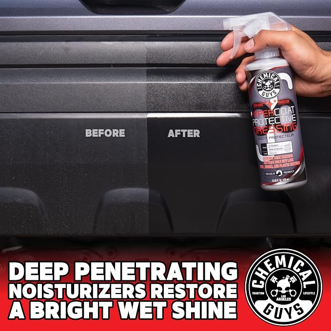Chemical Guys, G6 HyperCoat High Gloss Dressing for Tires & Trim, 16 oz | High-gloss dressing revives vinyl, rubber, plastic, tires and trim with shine and a protective satin layer