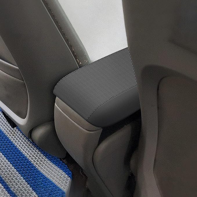 AOMSAZTO Armrest Covers for 2006-2011 Honda Civic Carbon Fiber