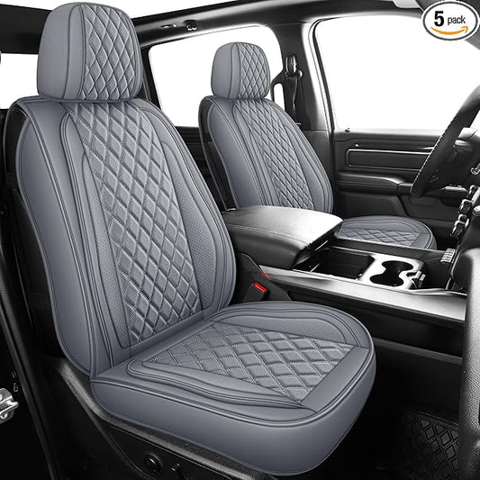 MIROZO Chevy Silverado GMC Sierra Seat Covers,Waterproof Truck Seat Covers Leather Seat Protector Fits for 2007-2013 and 2019-2026 Chevy Silverado GMC Sierra 1500 2500HD 3500HD Crew Cab
