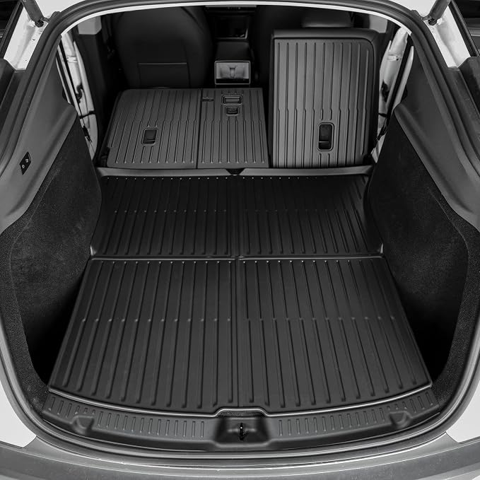 SUPER LINER Tesla New Model Y Juniper Floor Mats 2025 2026, TPE 11PCS | Cargo Liner, Seat Back Protector, Front Door Sill Protertor, All Weather Custom Fit Model Y Juniper Interior Accessories